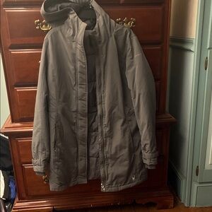 Spyder Charcoal Hooded Snow Jacket